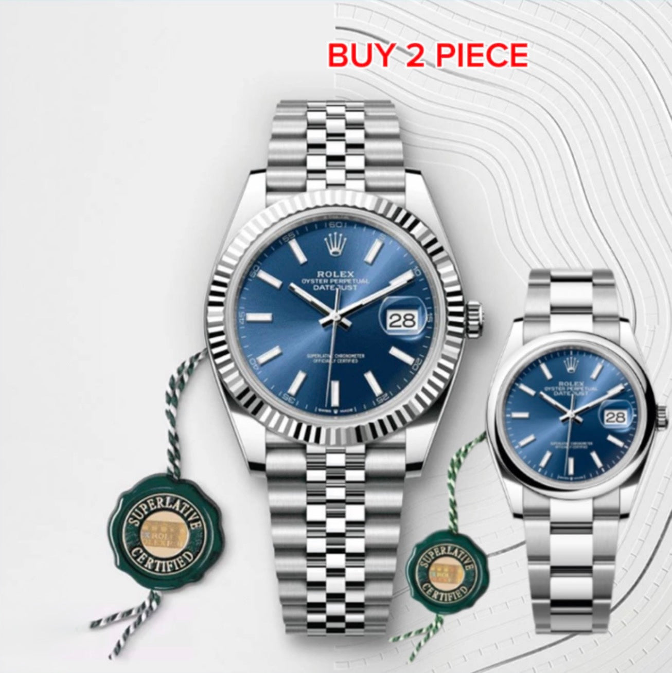 Datejust,Oyster, 41 mm, Oystersteel jubilee bracelet and white gold (2 PIECE)