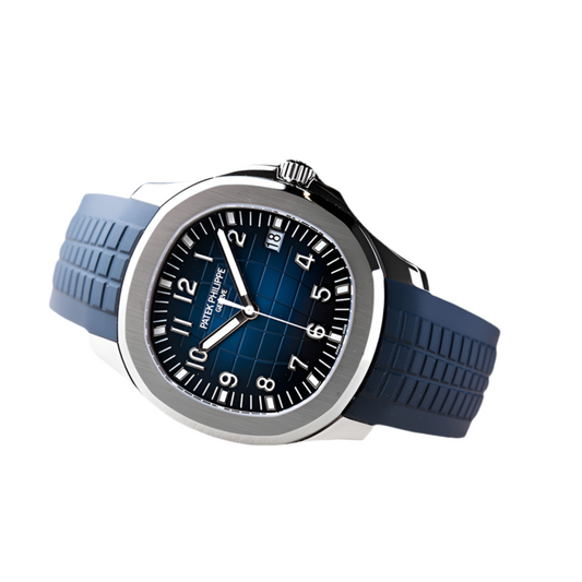 Aquanaut 5168G-001 watch blue embossed dial and white gold case