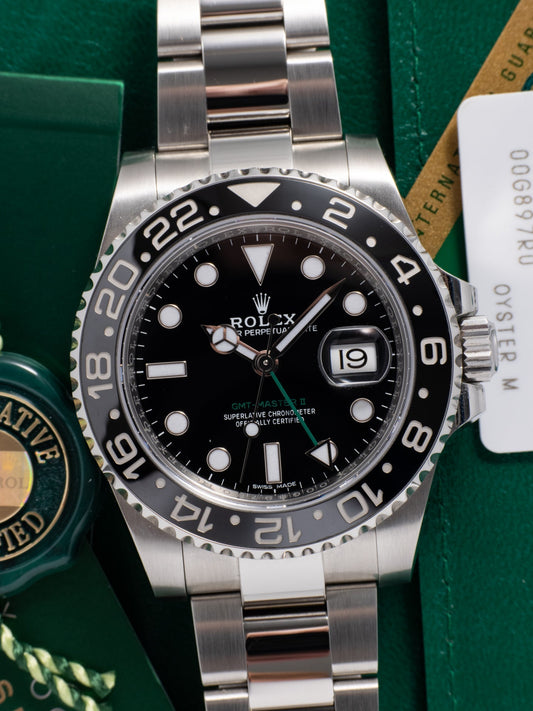 GMT-Master II luxury watch, specifically the reference 116710LN model