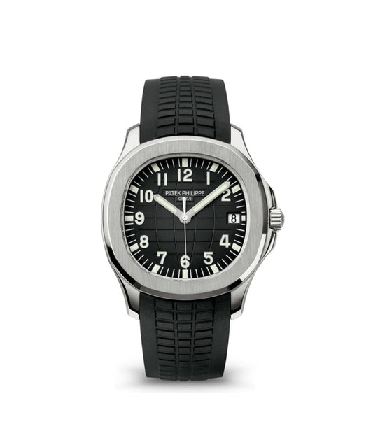 Aquanaut 5167A-001 black embossed dial and “tropical” strap