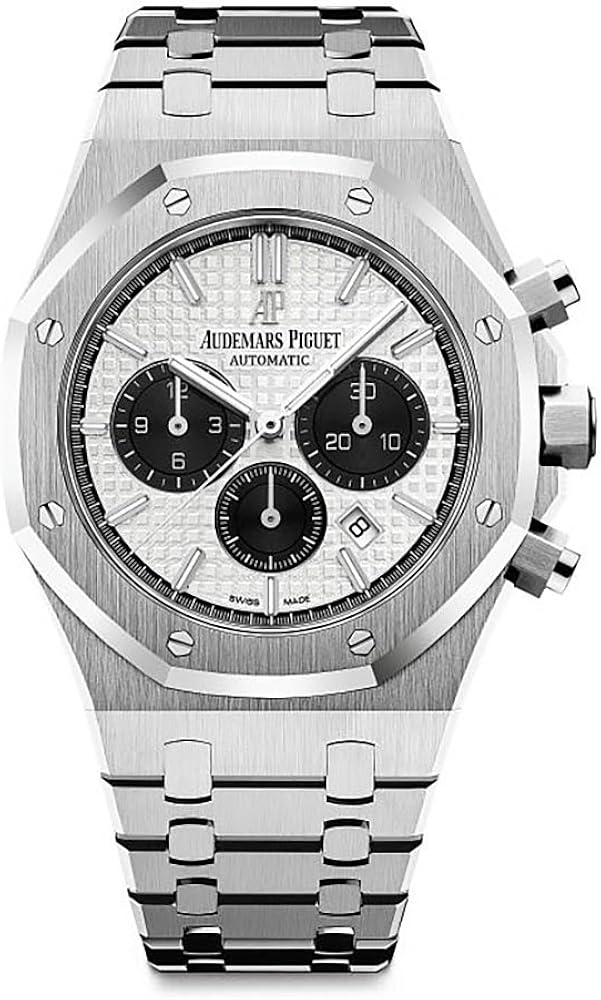 Audemars Piguet Royal Oak Chronograph watch, likely reference 26331ST, with a white or silver-toned dial